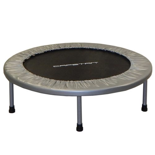 Capetan® Fit Fly Silver 97 cm Zimmertrampolin – 100 kg Belastbarkeit, Federabdeckung von Premiumkategorie