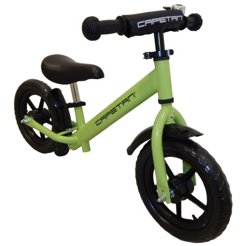 Capetan® Energy Plus Grünes Laufrad mit 12" Rädern mit Schutzblech und Klingel – Kinderfahrrad ohne Pedal