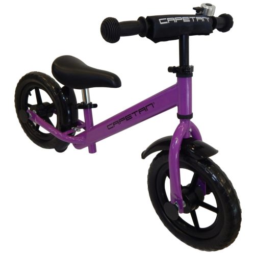 Capetan® Energy Plus lilafarbiges Laufrad mit 12" Rädern mit Schutzblech und Klingel – Kinderfahrrad ohne Pedal