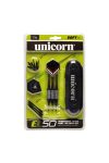 Unicorn EL50 17 g schweres Dartpfeilenset mit hartem Gehäuse – mit 6 Stck. „soft” Pfeilenspitzen pro Set, Griffen mit Gummibezug, mit Ersatzfedern