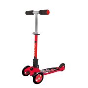   Nextreme Grand Prix zusammenklappbarer roter Dreiradroller für kleine Jungen – bremsbarer Aluminiumroller, zwei 120 mm große Vorderräder aus PVC, ABEC 7 Lagerung