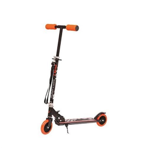 Nextreme Raptor Rally Kick Roller mit 120 mm großen Rädern – zusammenklappbarer Aluroller mit Schultertrage, orangener Farbe, max. 86 cm hoher Lenkstange