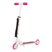   Nextreme Raptor Rally Kick Roller mit 120 mm großen Rädern – zusammenklappbarer Aluroller mit Schultertrage, pink-weißer Farbe & max. 86 cm hoher Lenkstange