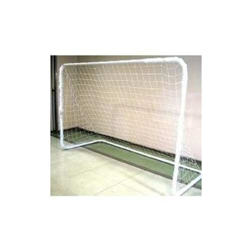 Hobby-Fußballtor aus Metall – 240 x 160 cm, leicht zusammenstellbar aus 3,8 cm Metallrohren mit federnden Stiften, gut transportierbares mobiles Tor