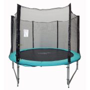   Capetan® Selector 305 cm Trampolin mit das Rahmengestell befestigenden T-Elementen zusätzlich verstärktem extra hohem Sicherheitsnetz – premium Gartentrampolin mit dicker Federabdeckung, mit einem Sprungtuch in 80 cm Höhe