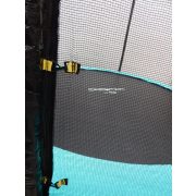 Capetan® Selector 305 cm Trampolin mit das Rahmengestell befestigenden T-Elementen zusätzlich verstärktem extra hohem Sicherheitsnetz – premium Gartentrampolin mit dicker Federabdeckung, mit einem Sprungtuch in 80 cm Höhe