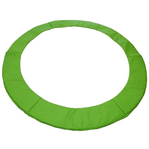 Capetan® 244 cm Durchm. limettengrüne PVC Trampolin Federabdeckung mit 20 mm dicker Polsterung, 26 cm breite Schutzrandabdeckung mit cca. 23-24 cm breite innerer Polsterung