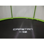 Capetan® Omega 305 cm Durchm. limettengrünes Trampolin mit Sicherheitsnetz - mit das Rahmengestell befestigenden T-Elementen zusätzlich verstärktem extra hohem Sicherheitsnetz - premium Gartentrampolin mit dicker Federabdeckung, mit einem Sprungtuch