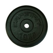   Capetan® 10 kg 31 mm Durchm. Hantelscheibe aus Stahl mit schwarz-seidenem Bezug